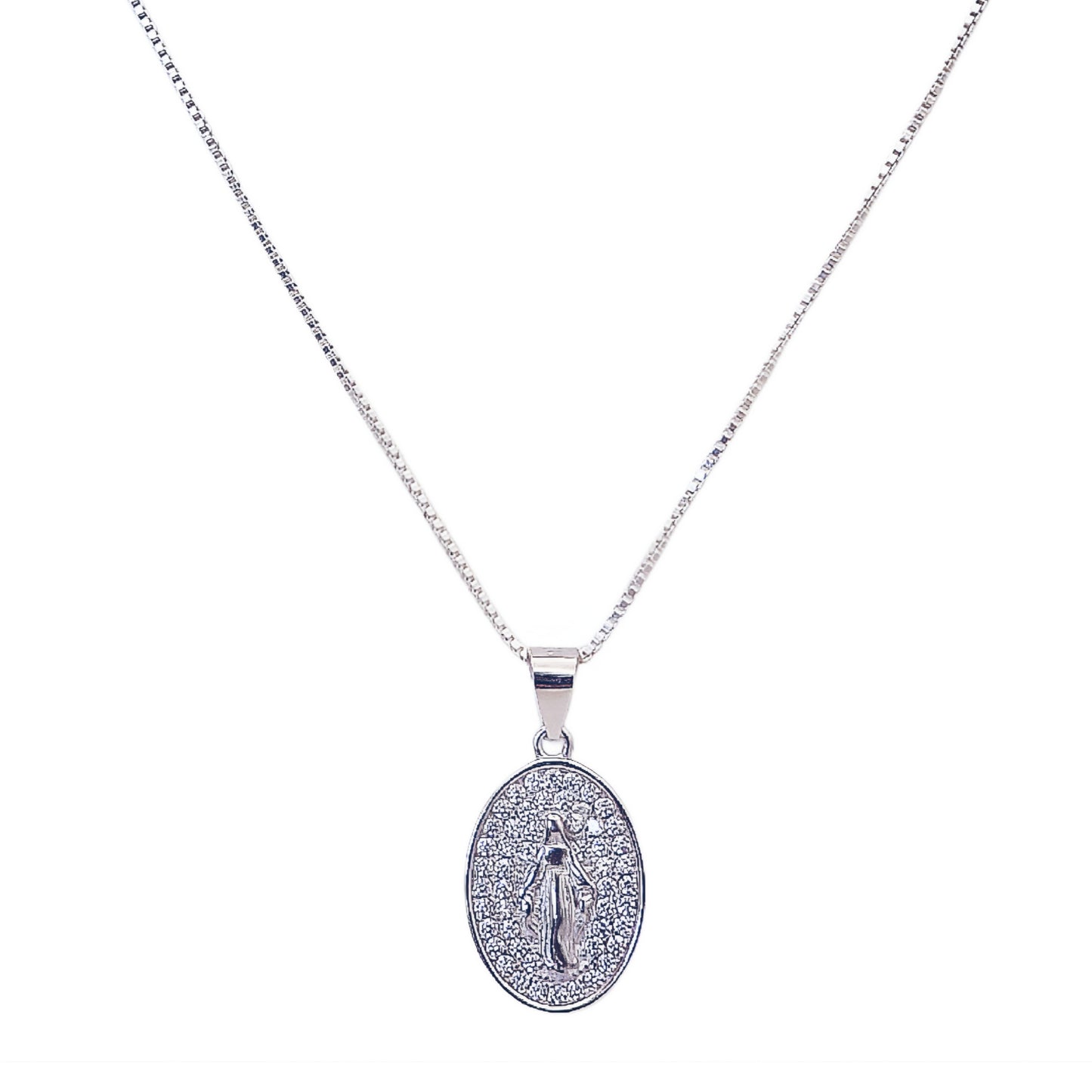 CADENA VIRGIN CIRCON SILVER