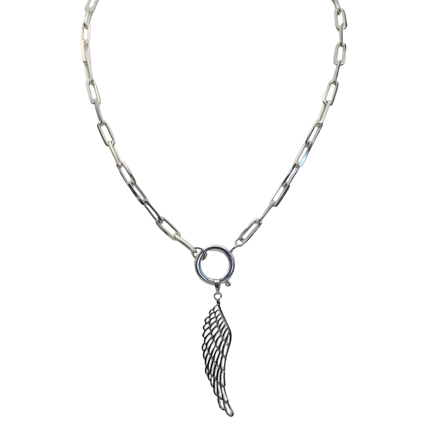 COLLAR CHAIN ANGEL SILVER
