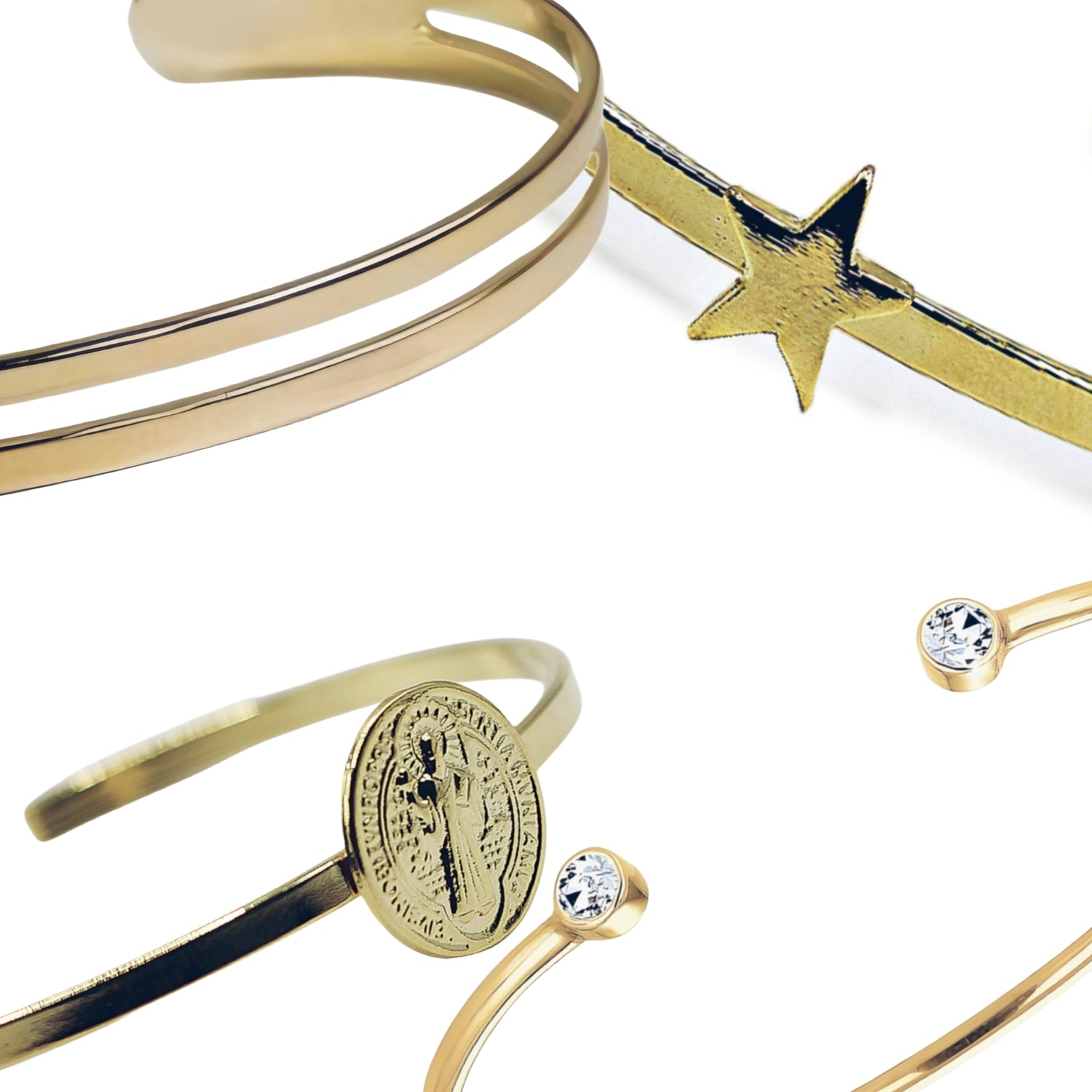 Pulseras de Enchape de Oro
