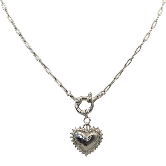 COLLAR SAGRADO CORAZÓN SILVER