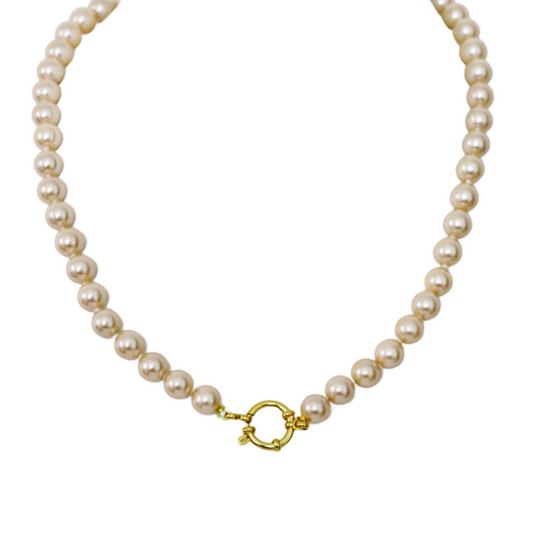 COLLAR PEARLS MARFIL VINTAGE