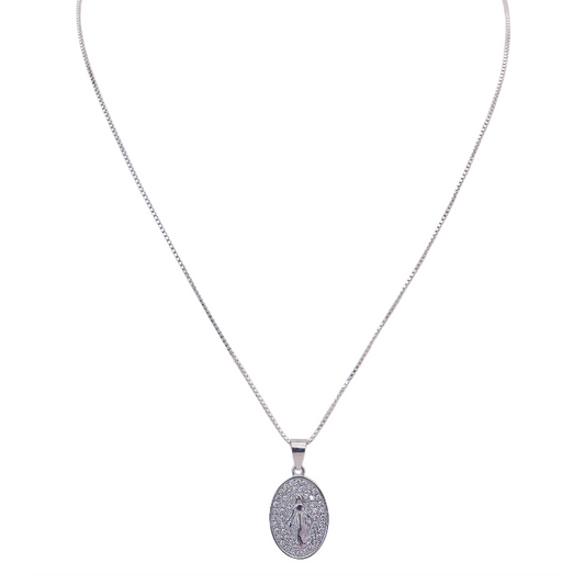 CADENA VIRGIN CIRCON SILVER