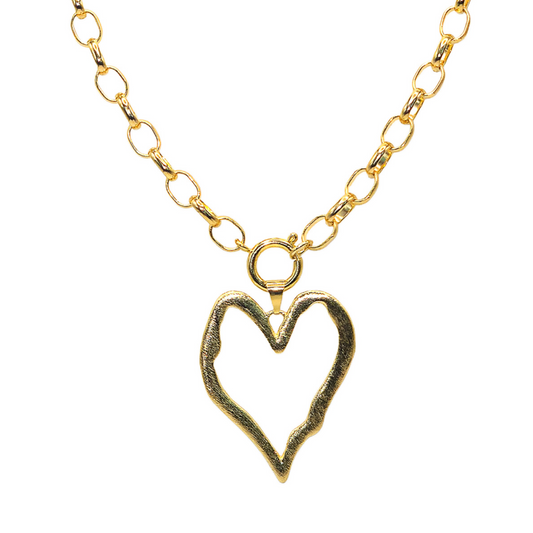 COLLAR PIN HEART GOLD