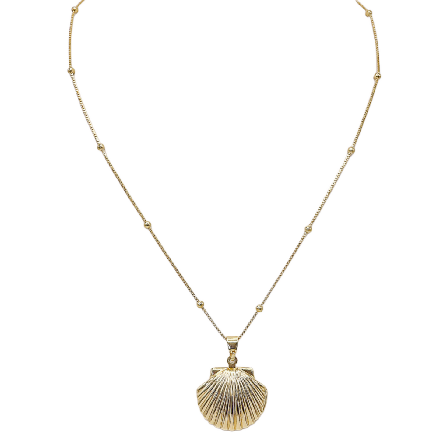 COLLAR RELICARIO SHELL GOLD
