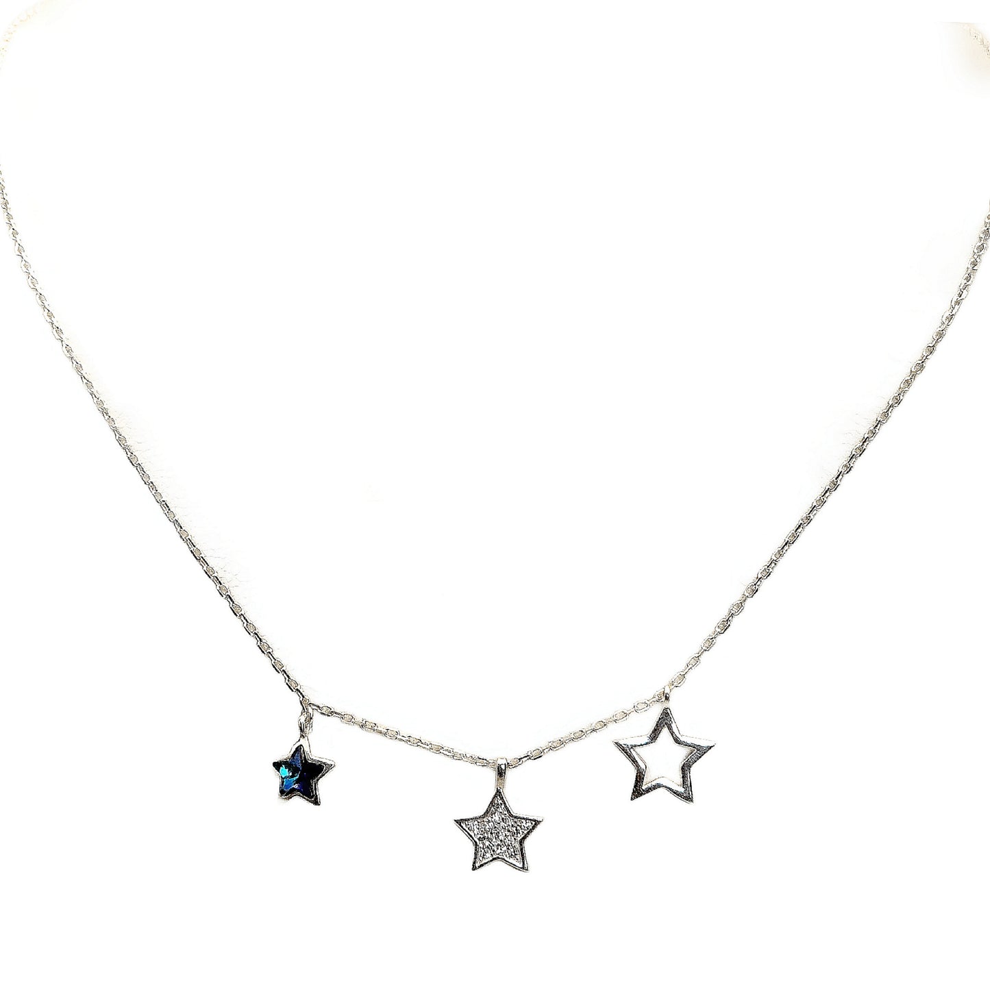 COLLAR TRES MARIAS CIRCON SILVER
