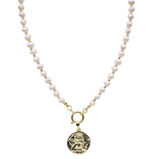 COLLAR ANGEL PEARL GOLD