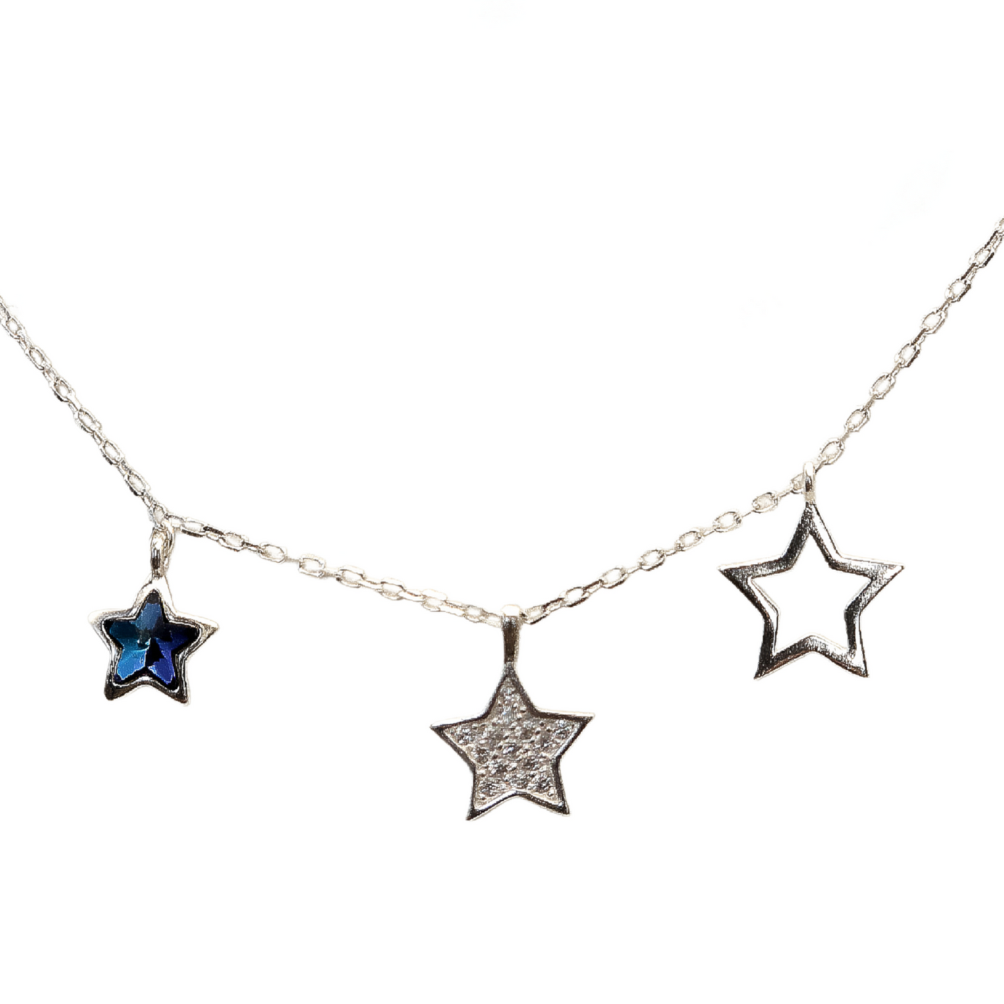 COLLAR TRES MARIAS CIRCON SILVER