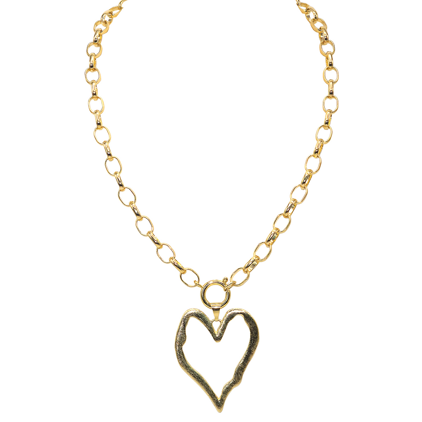 COLLAR PIN HEART GOLD
