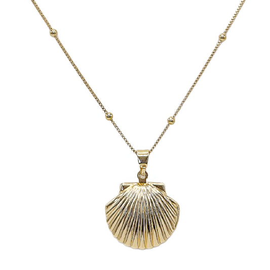 COLLAR RELICARIO SHELL GOLD
