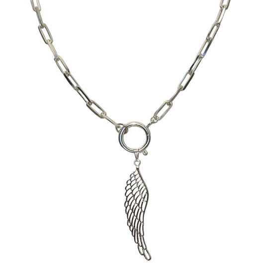 COLLAR CHAIN ANGEL SILVER